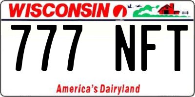 WI license plate 777NFT