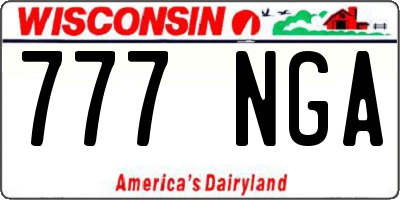 WI license plate 777NGA