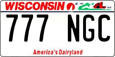 WI license plate 777NGC