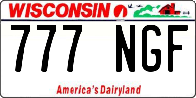 WI license plate 777NGF