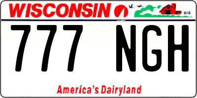 WI license plate 777NGH