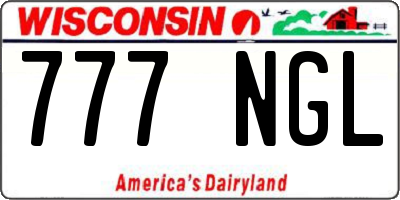 WI license plate 777NGL