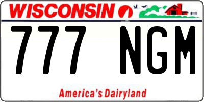WI license plate 777NGM
