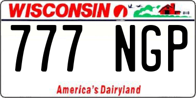 WI license plate 777NGP