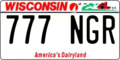 WI license plate 777NGR