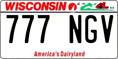 WI license plate 777NGV