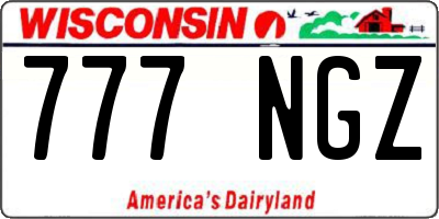 WI license plate 777NGZ