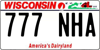 WI license plate 777NHA