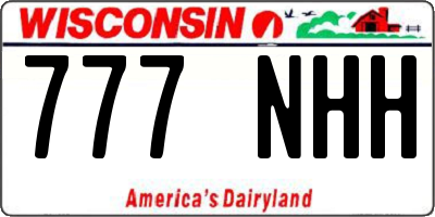 WI license plate 777NHH