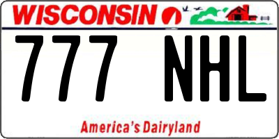 WI license plate 777NHL