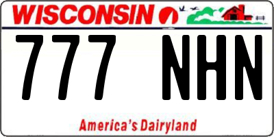 WI license plate 777NHN