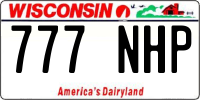 WI license plate 777NHP