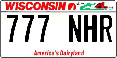 WI license plate 777NHR