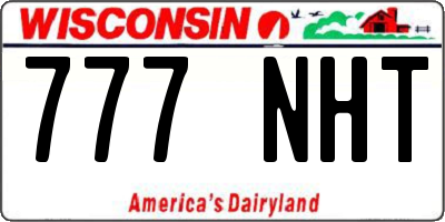 WI license plate 777NHT
