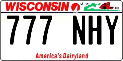 WI license plate 777NHY