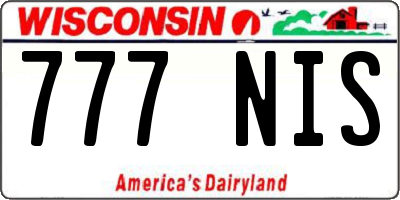 WI license plate 777NIS