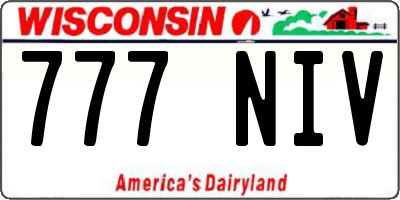 WI license plate 777NIV