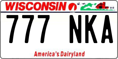 WI license plate 777NKA