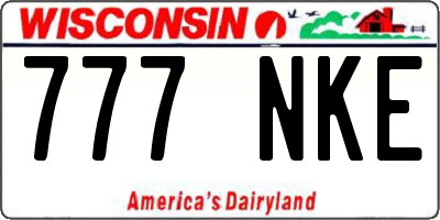 WI license plate 777NKE