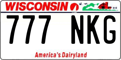 WI license plate 777NKG