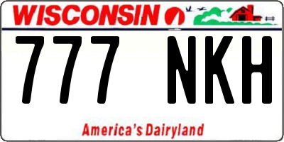 WI license plate 777NKH