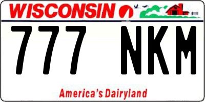 WI license plate 777NKM