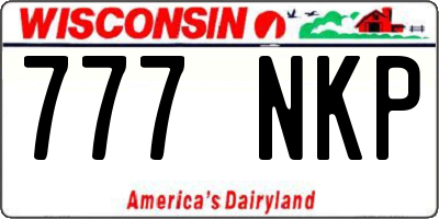 WI license plate 777NKP