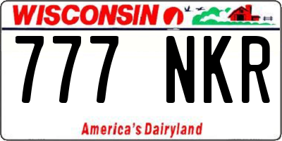 WI license plate 777NKR