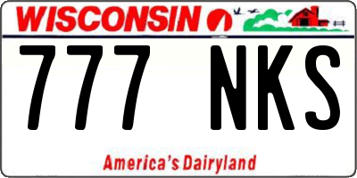 WI license plate 777NKS