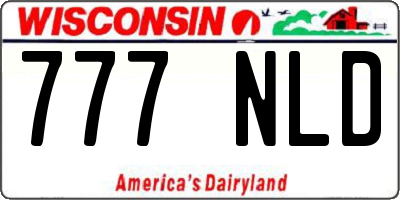 WI license plate 777NLD
