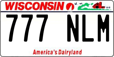 WI license plate 777NLM