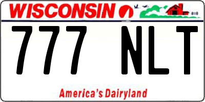 WI license plate 777NLT