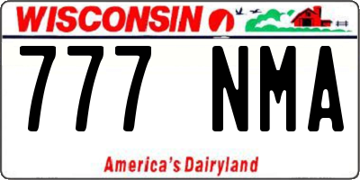 WI license plate 777NMA