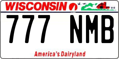 WI license plate 777NMB