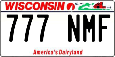 WI license plate 777NMF