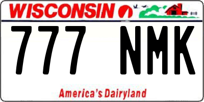 WI license plate 777NMK