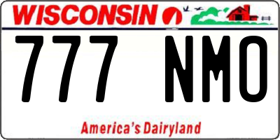 WI license plate 777NMO