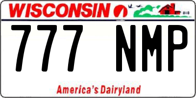 WI license plate 777NMP