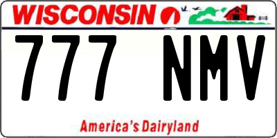WI license plate 777NMV