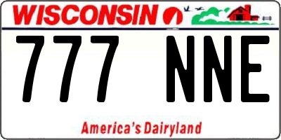 WI license plate 777NNE