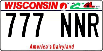WI license plate 777NNR