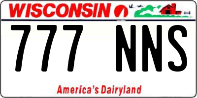 WI license plate 777NNS