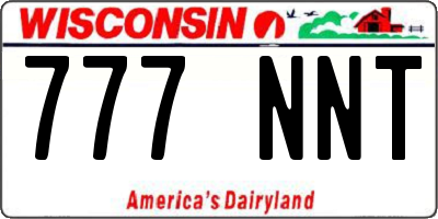 WI license plate 777NNT