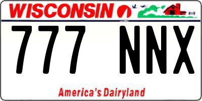 WI license plate 777NNX