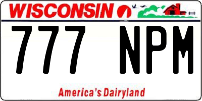 WI license plate 777NPM