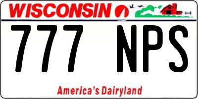 WI license plate 777NPS
