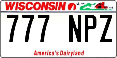 WI license plate 777NPZ