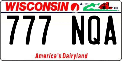 WI license plate 777NQA