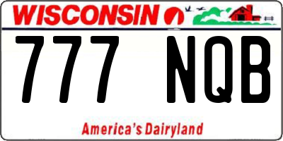 WI license plate 777NQB