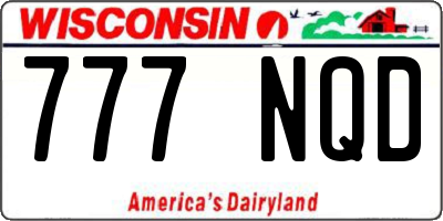WI license plate 777NQD